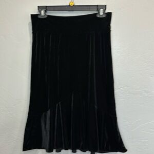 Casa Bella Black Velveteen Skirt Size L